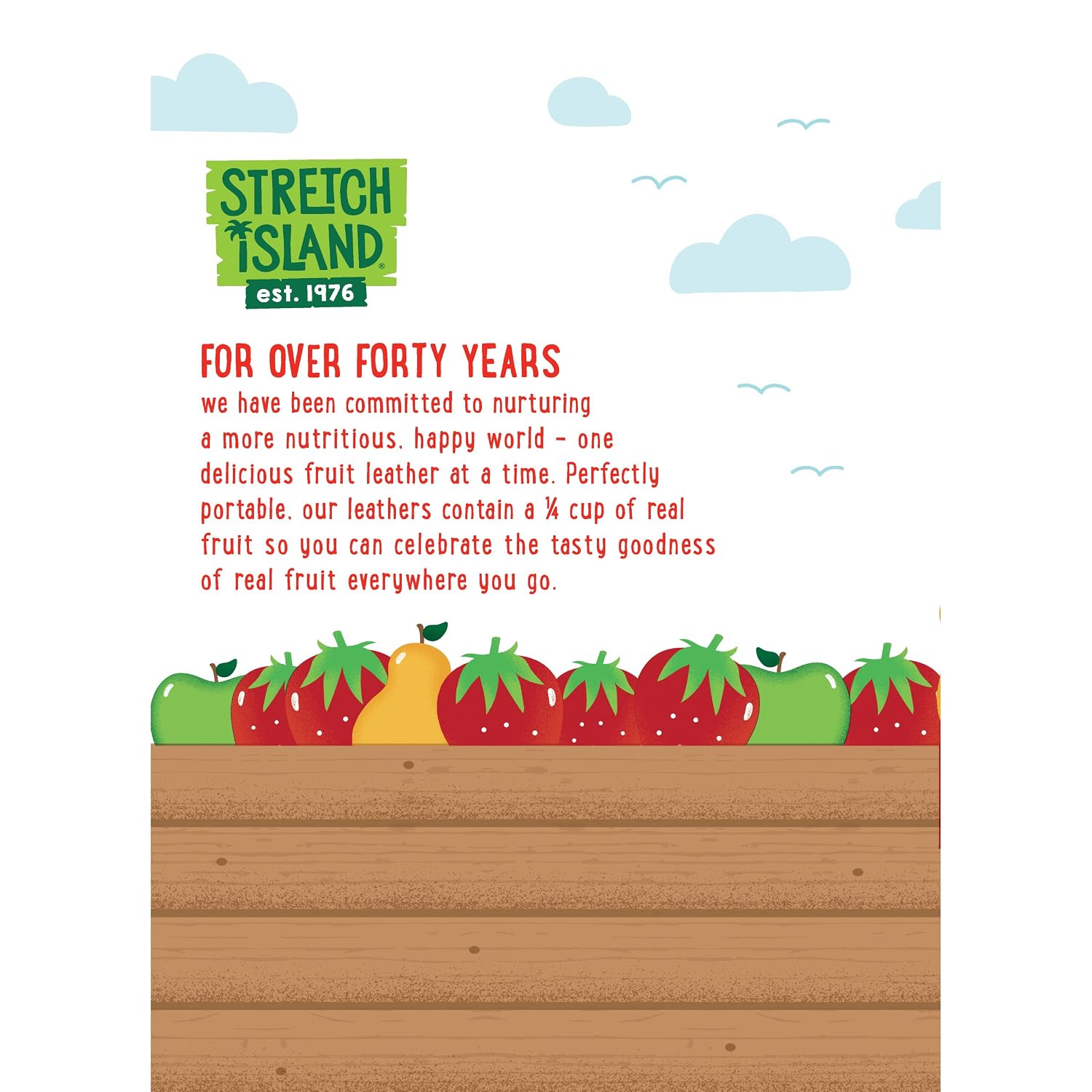 Stretch Island Original Fruit Leather Snacks, Strawberry, 0.5 Ounce Strips, 30 Count