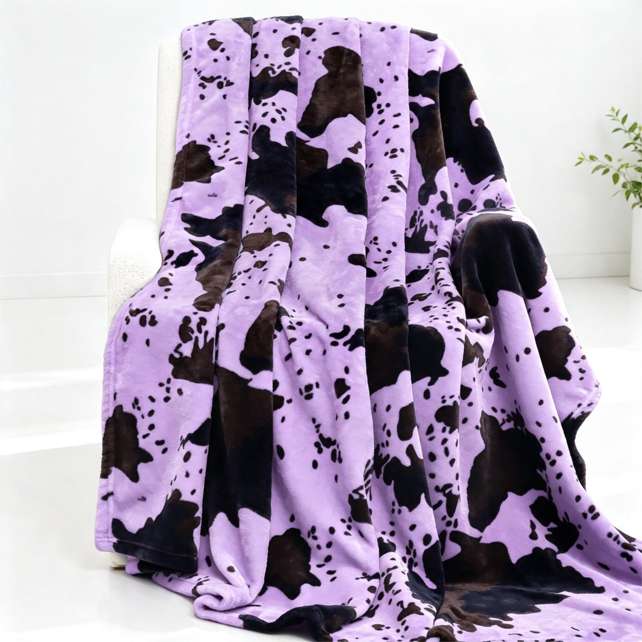 GEULAY Purple Throw Blanket, 50x60 Inches