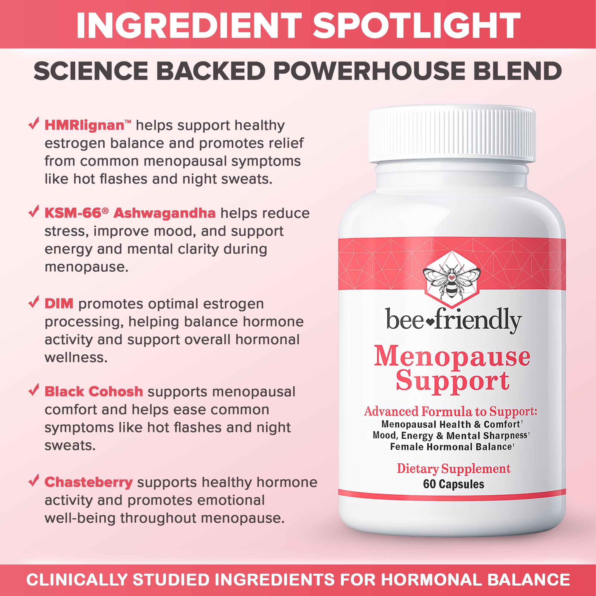 BeeFriendly™ Vaginal Moisturizer + Menopause Support Supplement | Complete Midlife Comfort Bundle