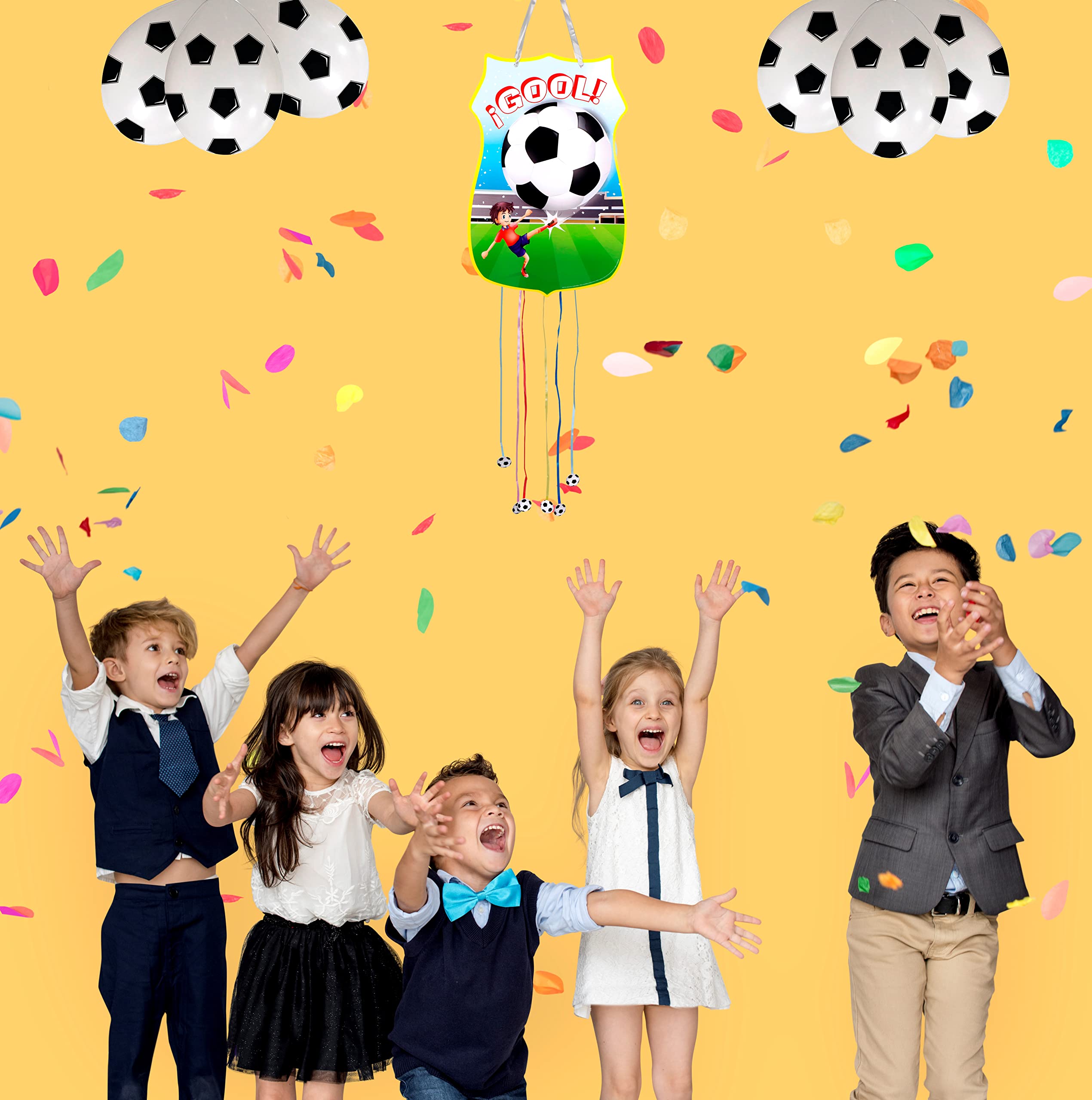 Kit Anniversaire Foot PQKL-party 96 Pinata Foot, Deco Anniversaire Foot, Cadeaux De FêTe De Football Pour Enfants, Petit Cadeau De Football, Anniversaire Football Garcon Medaille Foot