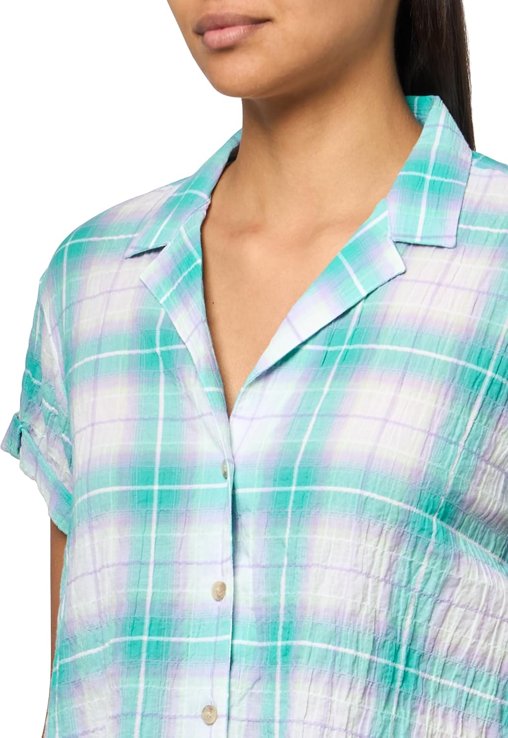 Eddie Bauer WP SS Packable Camp Shirt Sea Green - Image 3