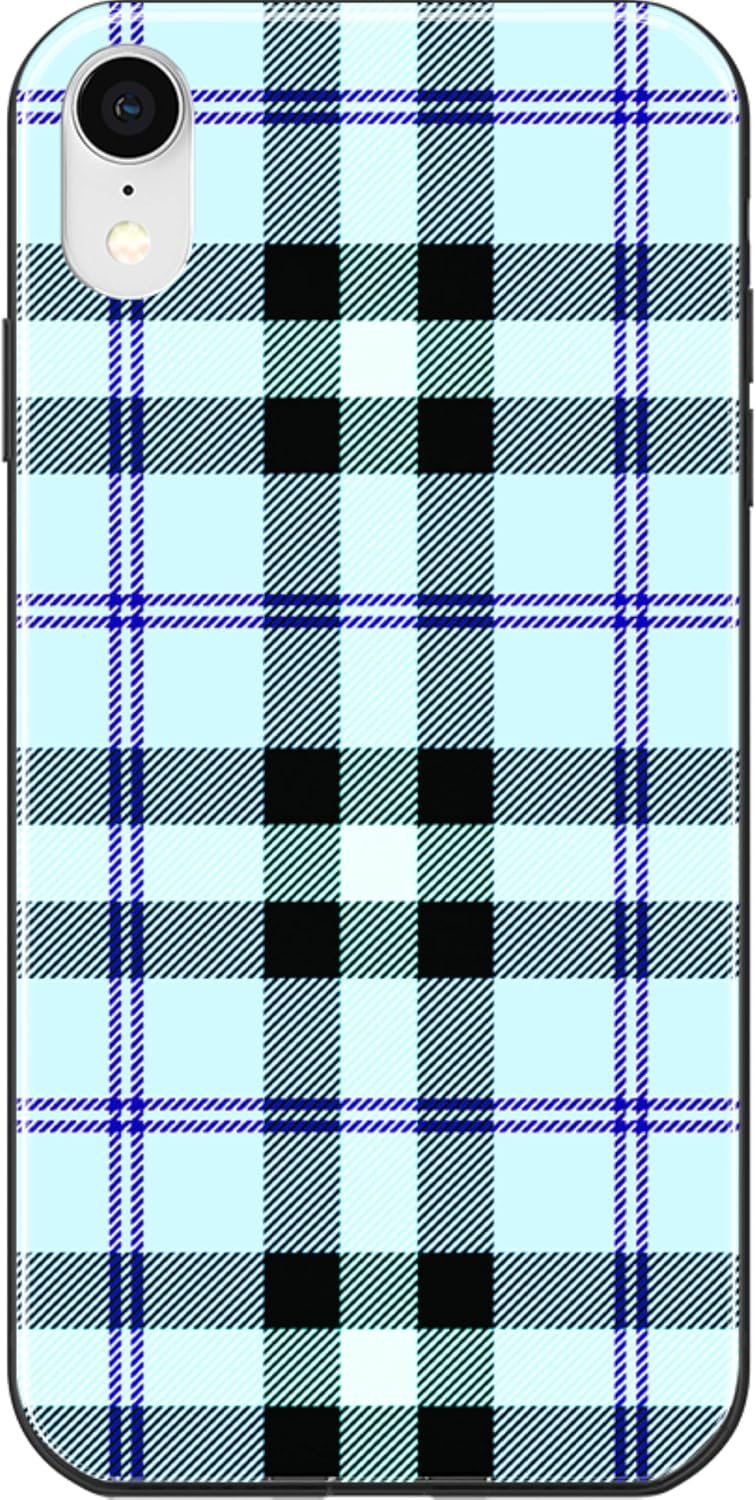 Casely iPhone XR Case | As if! Light Blue Plaid Case