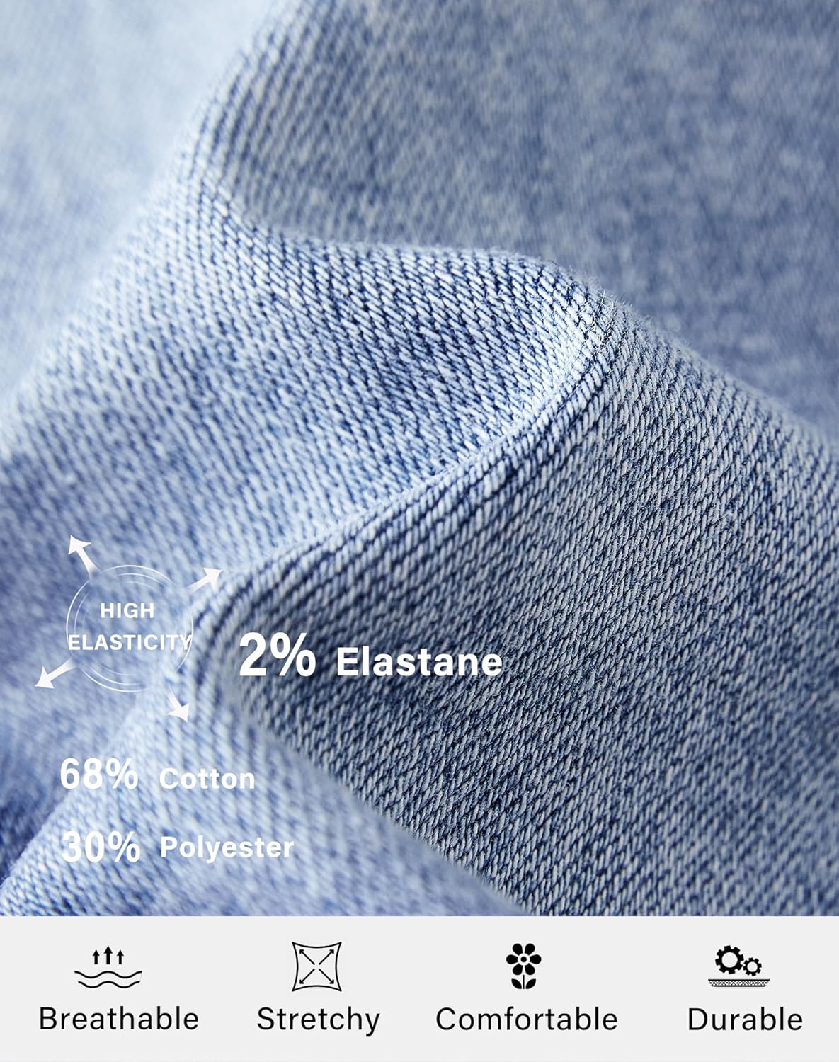 roswear Womens Mid Rise Roll Cuff Bermuda Stretch Denim Jean Shorts - Image 4