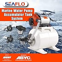 Vista 2 de SEAFLO Bomba de agua marina 12 V CC 60 PSI 5,5 GPM Sistema de tanque acumulador de 2 galones Sistema de aumento de presión del acumulador para un