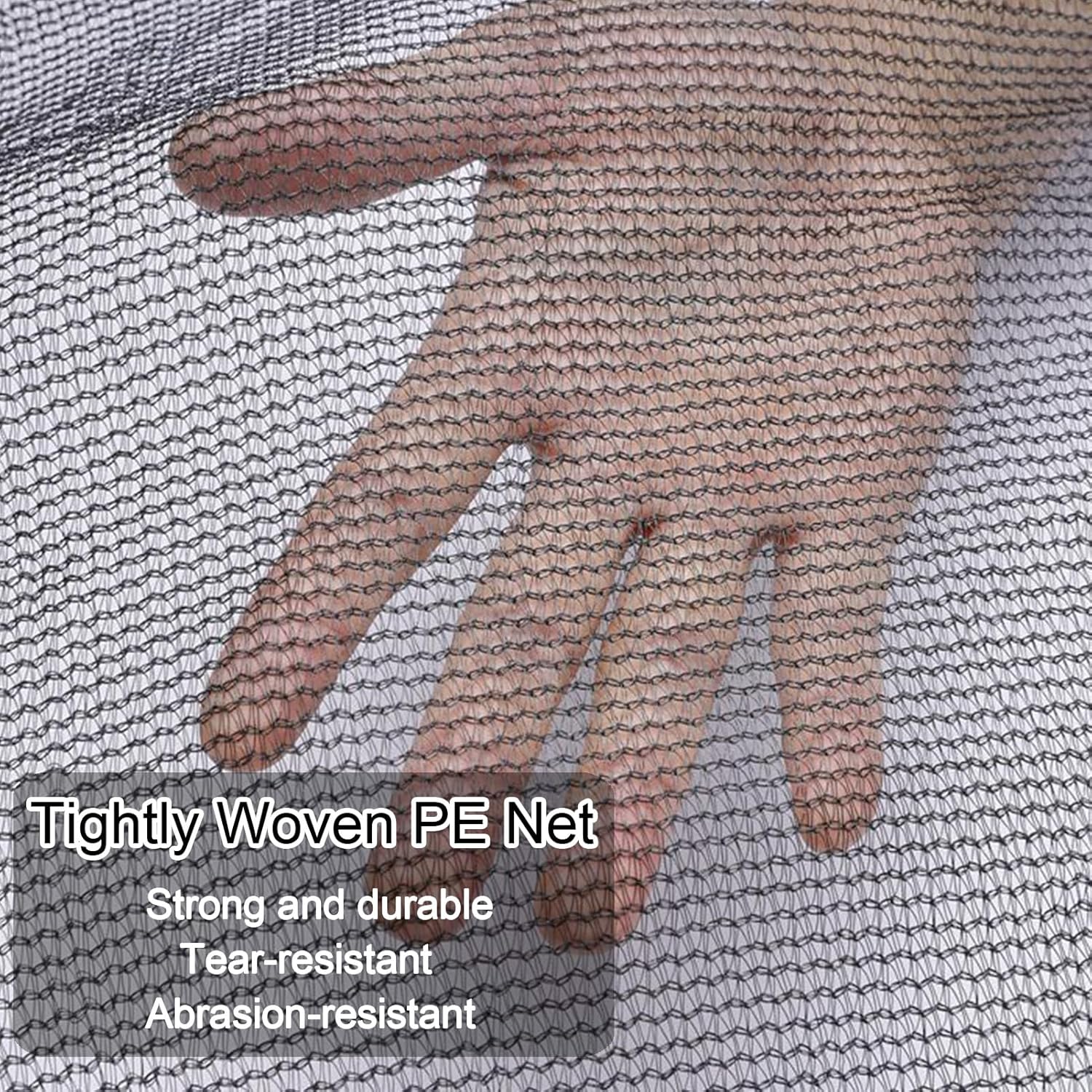 Round Trampoline Replacement Net Weather Resistant Trampoline Safety Net Protection Enclosure with Zippered Entrance