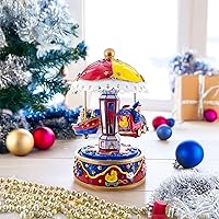 Vista 2 de Carrusel de transporte caprichoso: figura musical con avión, barco y tren