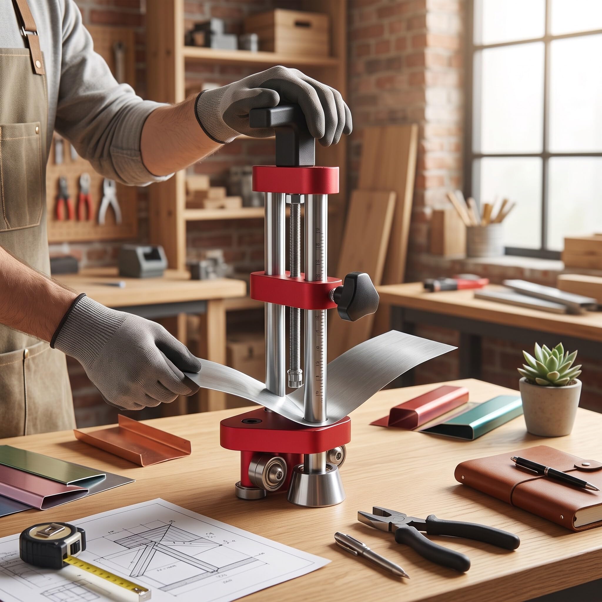 Cocoarm Wałek do Blachy, Stal Wysokowęglowa, Regulowane Narzędzie do Gięcia Blachy Stalowej o średnicy 7–130 Mm Pod Kątem 32–212 Stopni dla Majsterkowiczów i Rzemieślników
