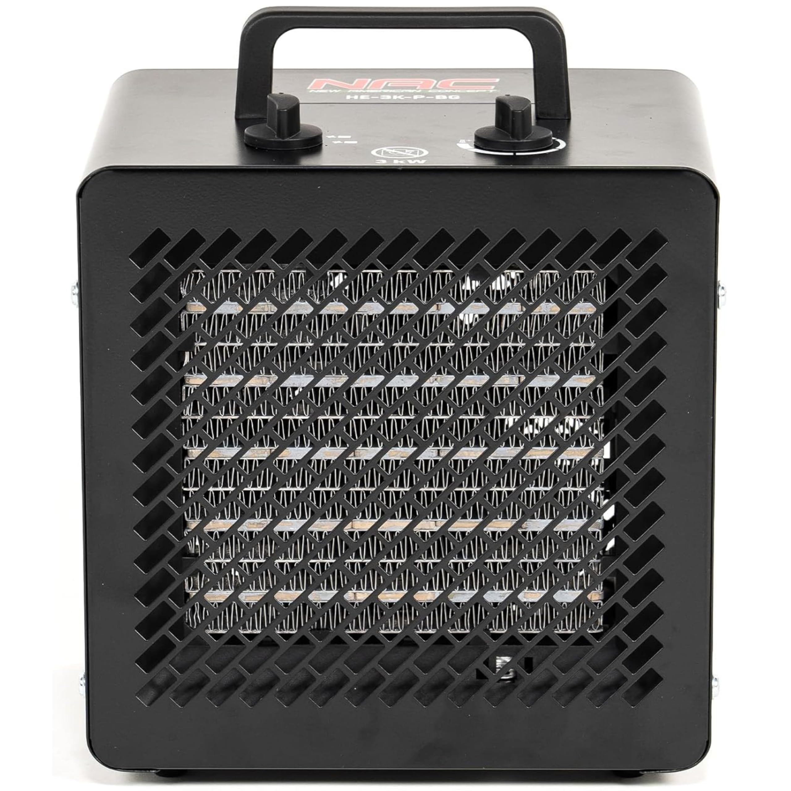 NAC Termoventilatore Elettrico 3000W – Dispositivo di Riscaldamento in Ceramica con Termostato – Riscaldamento Elettrico Portatile per Garage, Officina, Cantiere, Serra - New American Concept