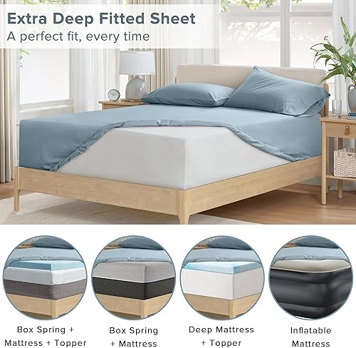 Vista 11 de Comfort Spaces - Sábanas con fundas de almohada Gris diamante