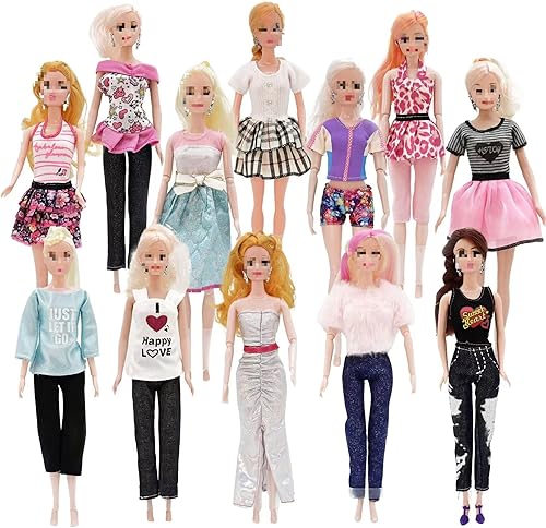 Miniatura 6 de 130 piezas de ropa y accesorios para muñecas mini vestido de moda con 5 vestidos de boda 10 mini vestidos 10 juegos de ropa casual 5 trajes de baño