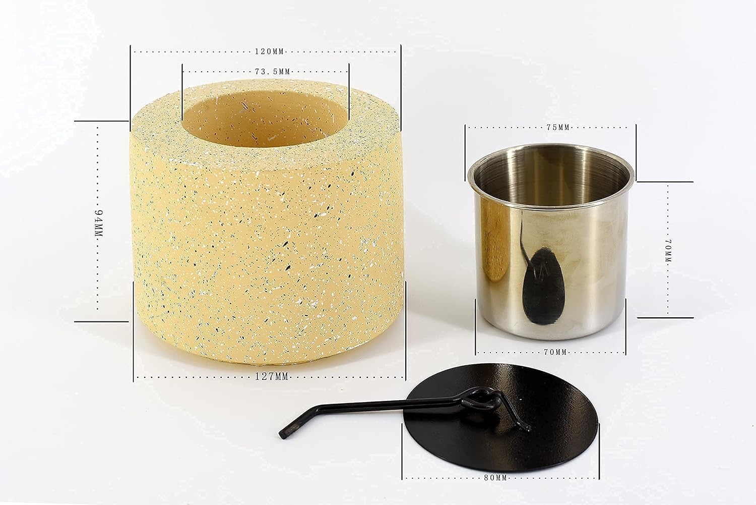 🔥 Aobaks Small Tabletop Rubbing Alcohol Fireplace Indoor Outdoor Fire Pit Portable Fire Concrete Bowl Pot Fireplace (Beige) Product Deal Aobaks Small Tabletop Rubbing Alcohol Fireplace Indoor Outdoor Fire Pit Portable Fire Concrete Bowl Pot Fireplace (Beige)