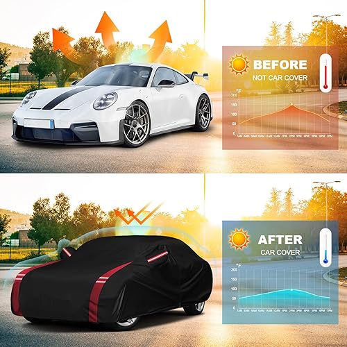 Miniatura 75 de Funda impermeable para Dodge Charger para todo tipo de clima, funda de automóvil de 6 capas impermeable para todo tipo de clima, 210T, resistente al