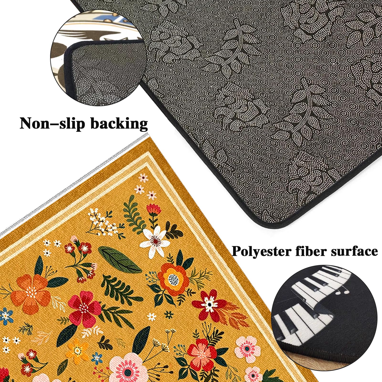 Schlagzeugteppich rutschfest Schlagzeug Teppich Drum Teppich Schalldicht Drum Teppich Matte Musikinstrumente Bodenmatte Schallschutz Akustik Teppich Rutschfester Drum Rug Trommelteppich 140 x 90 cm