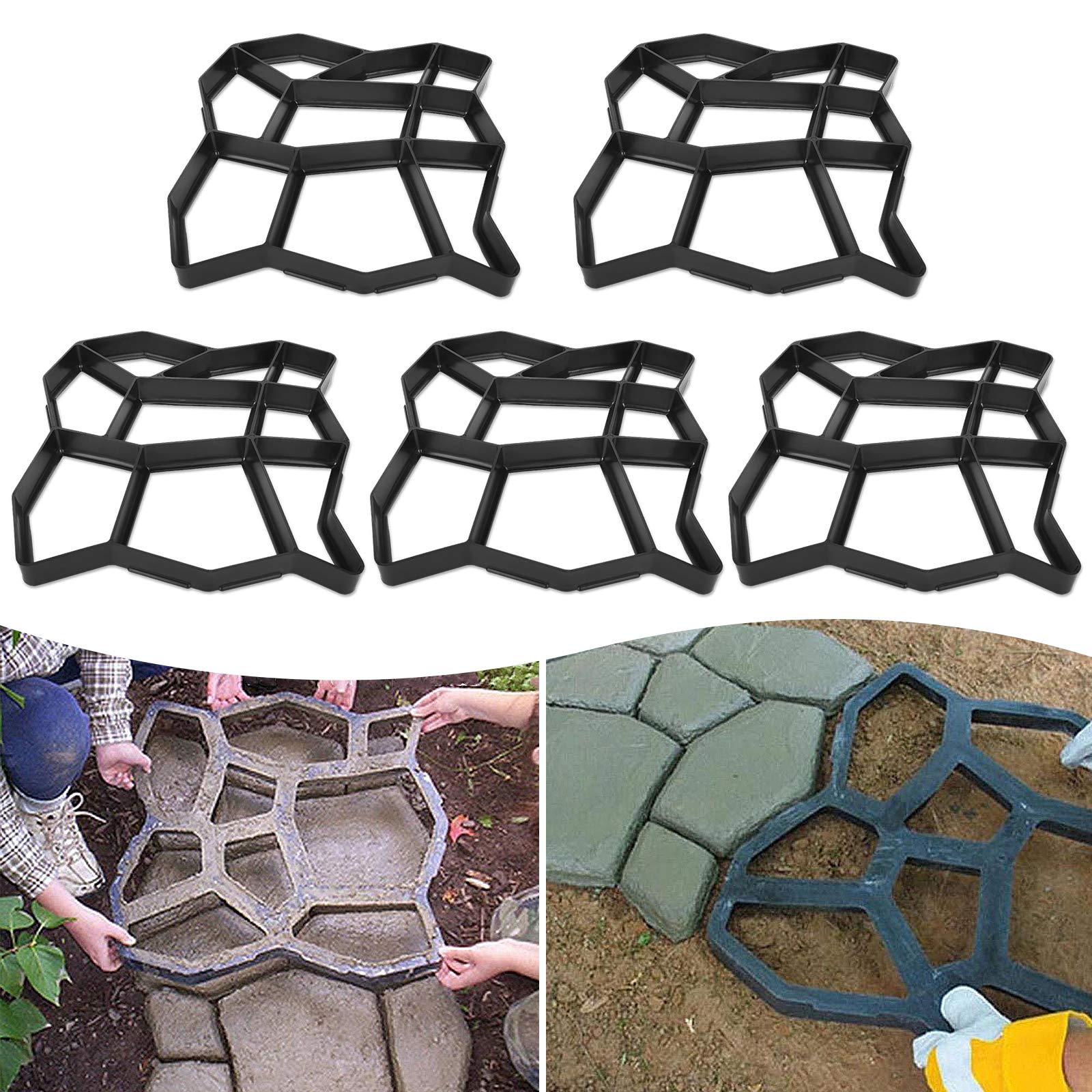 Buy Aufun Concrete Mould Garden 9 Chamber Pavement Formwork Mould
