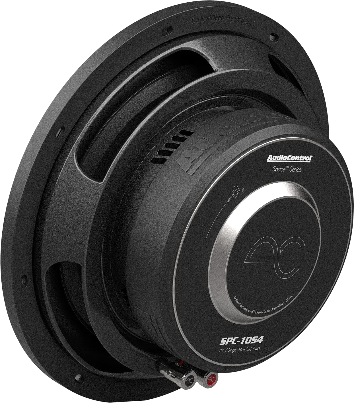 AudioControl Space Series 10” Shallow Mount Car Audio Subwoofer, 600W Max, Single 2 Ohm Voice Coil, Weather Resistant, Slim Low-Profile Bass Speaker, Premium High Fidelity, Removable Grille