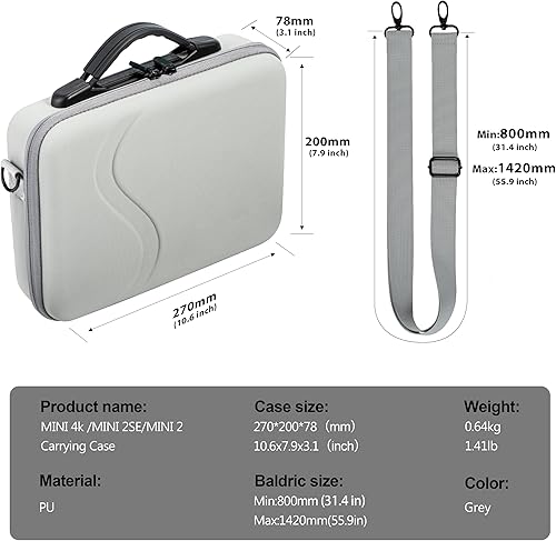 Miniatura 5 de Tomat MINI 4K Carry Case Bolsa de viaje portátil para DJI MINI 4K/Mini 2 SE Fly More Combo Accesorios