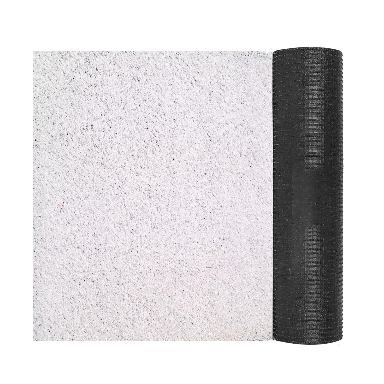 Tappeto di erba artificiale, altezza 30 mm, con fori di drenaggio, per piscina, terrazza, patio e retro in gomma (bianco, lungo 2 m)