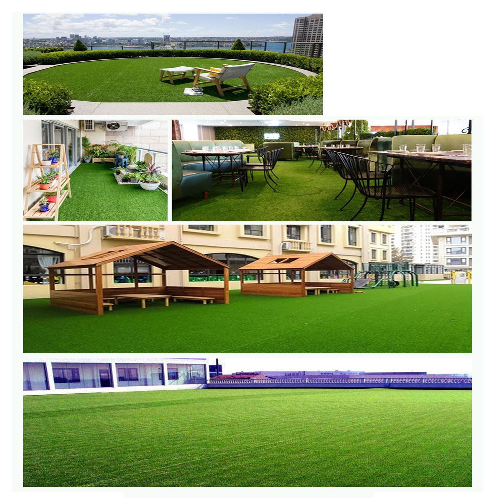 Tappeto Erba Sintetica Hortensus 30 Mm - Prato Finto Per Esterno 1x2m, Per Giardino E Balcone, Sempre Verde - Foto 5