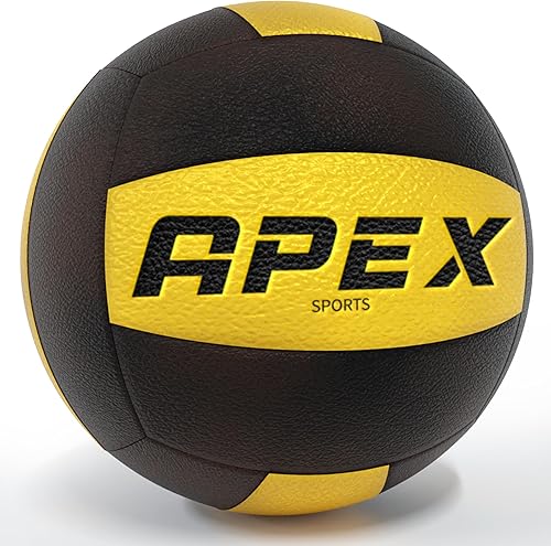 Miniatura 2 de Voleibol profesional - Tamaño y peso oficiales, calidad premium, alta visibilidad, negro y amarillo, ideal para juegos competitivos y recreativos
