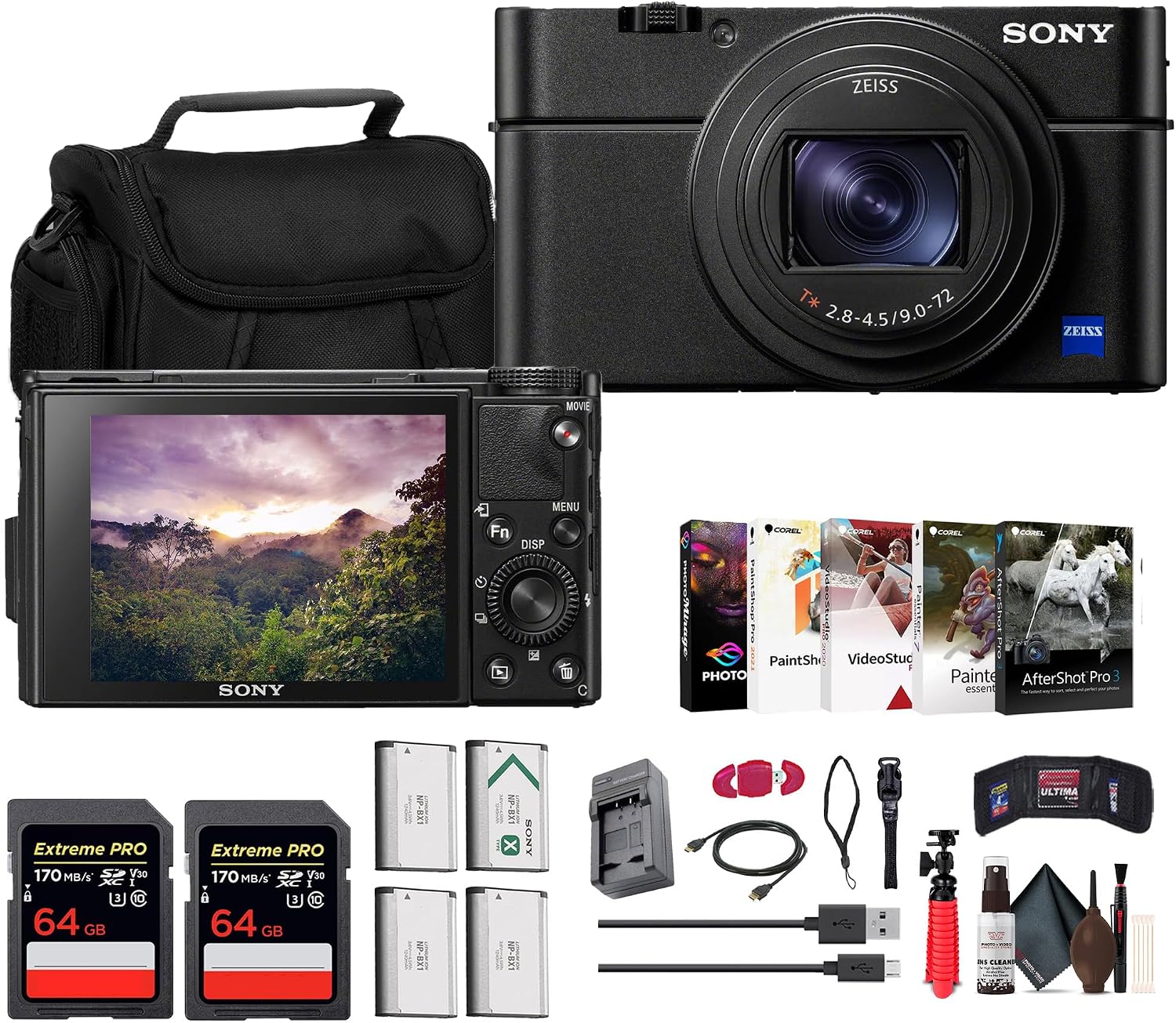 Sony Cyber-Shot RX100 VII Camera with 24-200mm Lens Creator Bundle