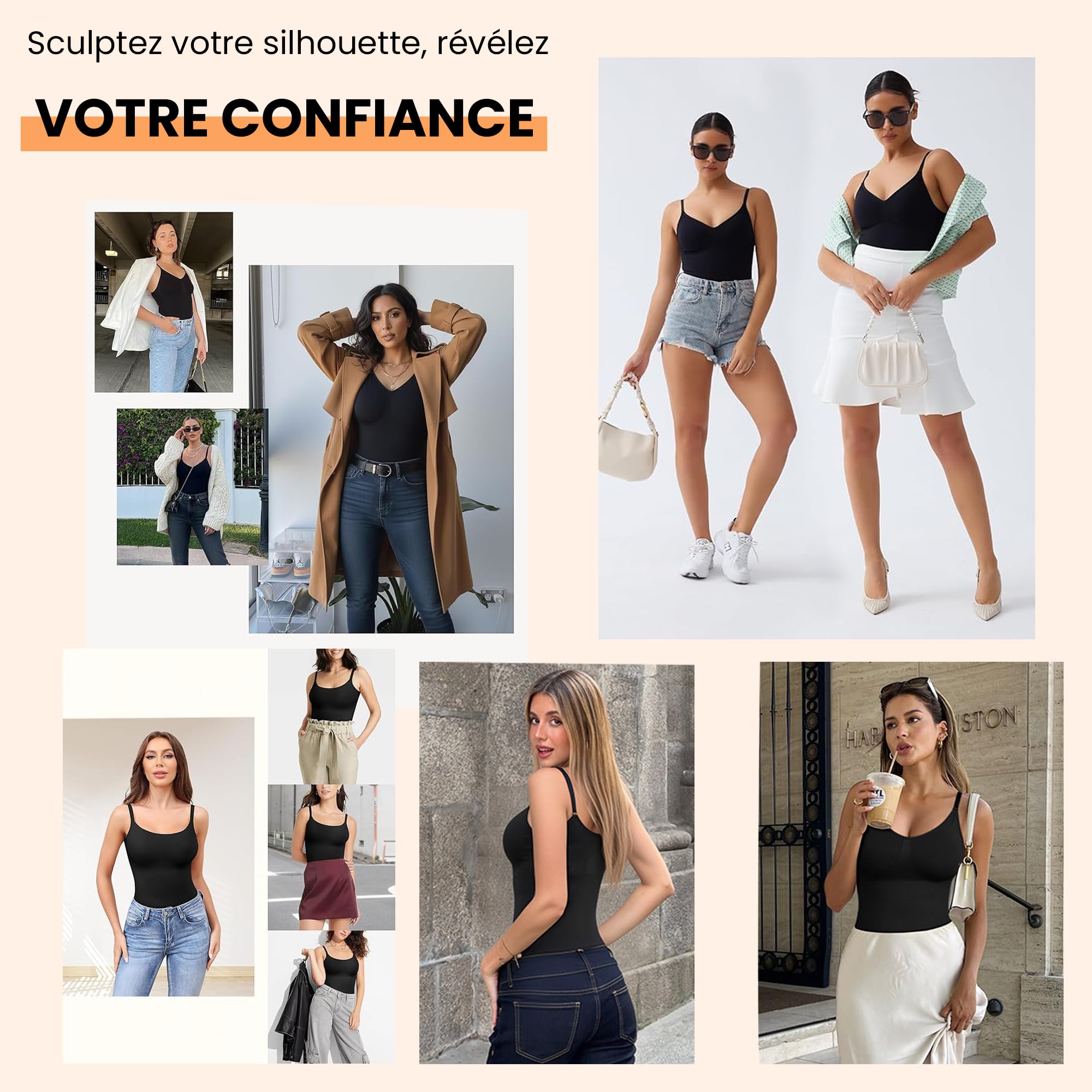 Body Gainant Femme Sculptant – Effet Ventre Plat, Tissu Respirant, Fermeture à Agrafes, Invisible sous les Vêtements, Coupe String, Shapewear et Gaine Amincissante Femme