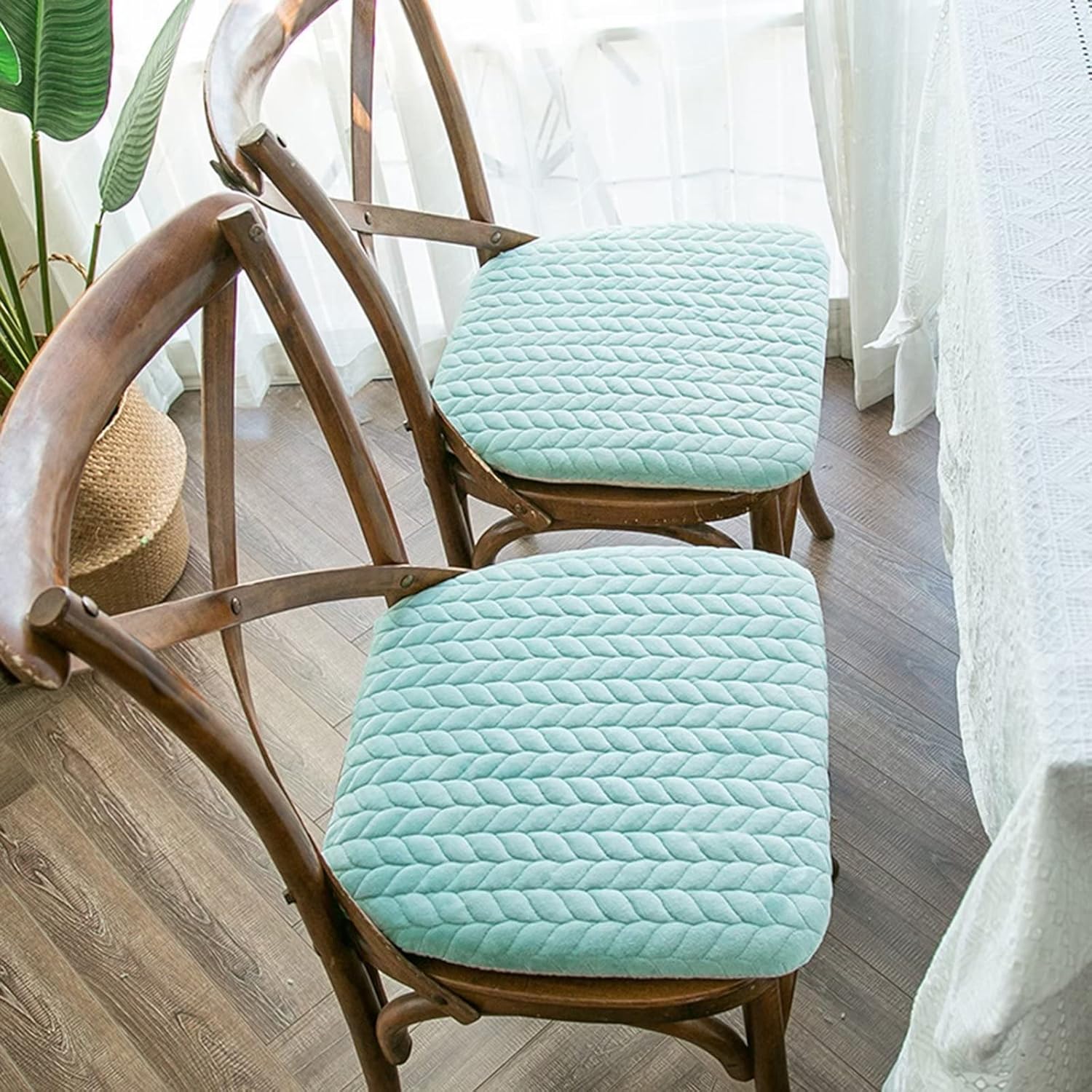 ZIBENE Chair Cushions for Dining Chairs with Ties, Dining