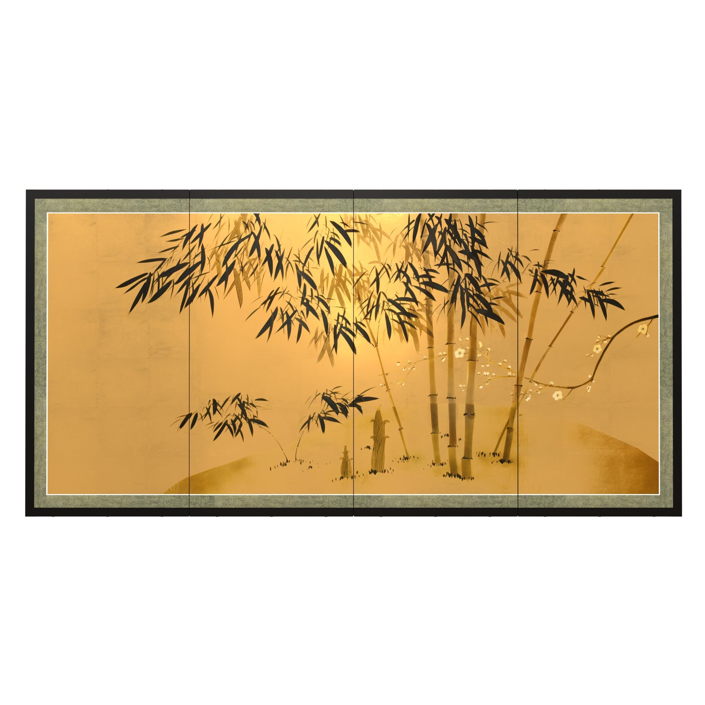 Amazon｜Oriental Furniture ゴールドリーフ 竹 高さ36インチ