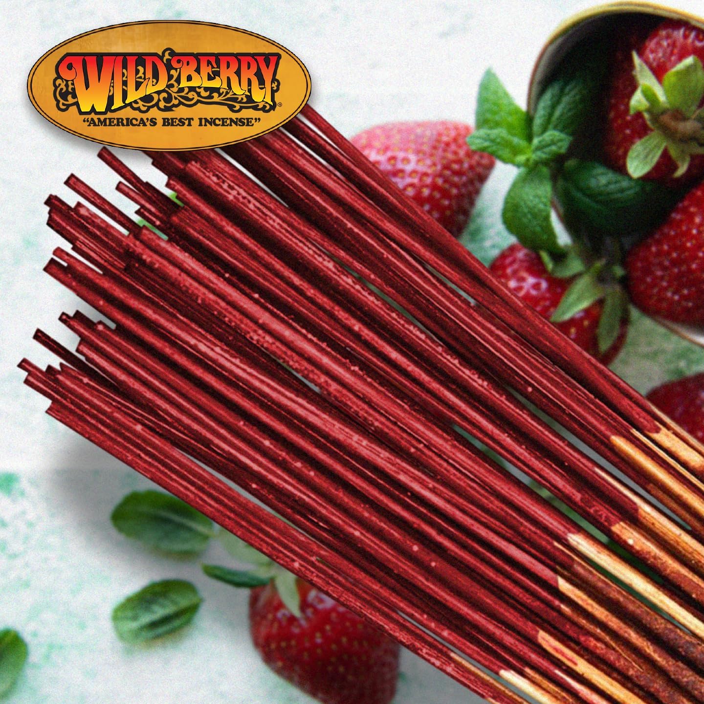 Wild Berry Incense Sticks - Strawberry - Sun-Ripened Strawberry Scent with Vanilla - Hand Dipped in The USA (100 Count)