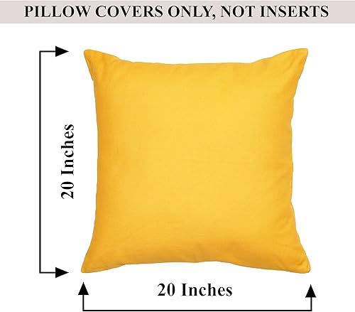 Vista 35 de RELY+ Juego de 2 fundas de almohada de algodón blancas de 18 x 18 pulgadas, fundas cuadradas con cremallera para sofá, sala de estar, fundas Blanco