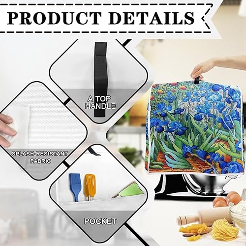 Miniatura 5 de Cubierta para mezclador de lirios, cubierta para máquina de cocina pequeña, tamaño S, cubierta de mezclador de ayuda de cocina, cubierta antipolvo,