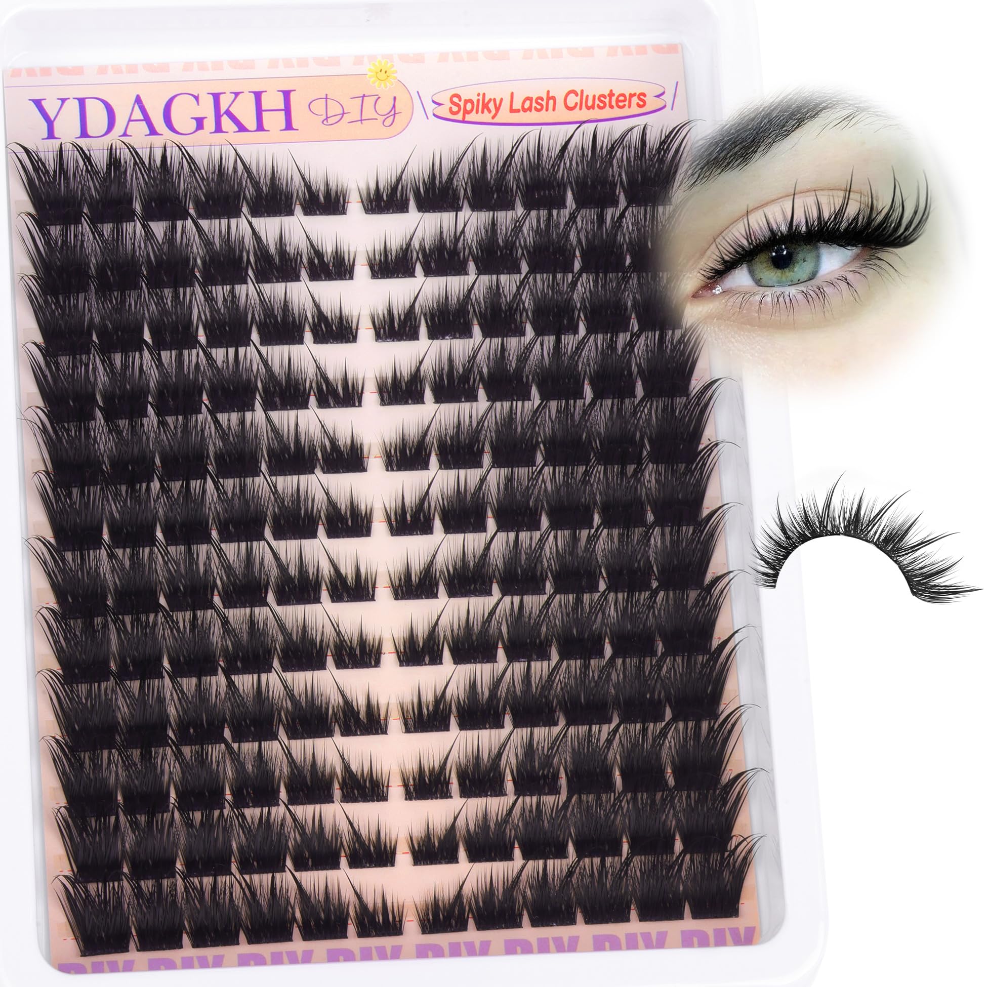 Fairy Lash Clusters kocie oko klaster przedłużanie rzęs naturalne klastry rzęs kolczasta manga wispy klaster rzęsy lis oko 8-20 mm DIY indywidualne przedłużanie rzęs 144 szt. od YDAGKH