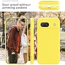 YATWIN Silicone Back Case for Google Pixel 8A, Soft-Touch Phone Back Cover for Google Pixel 8A - Yellow gallery image