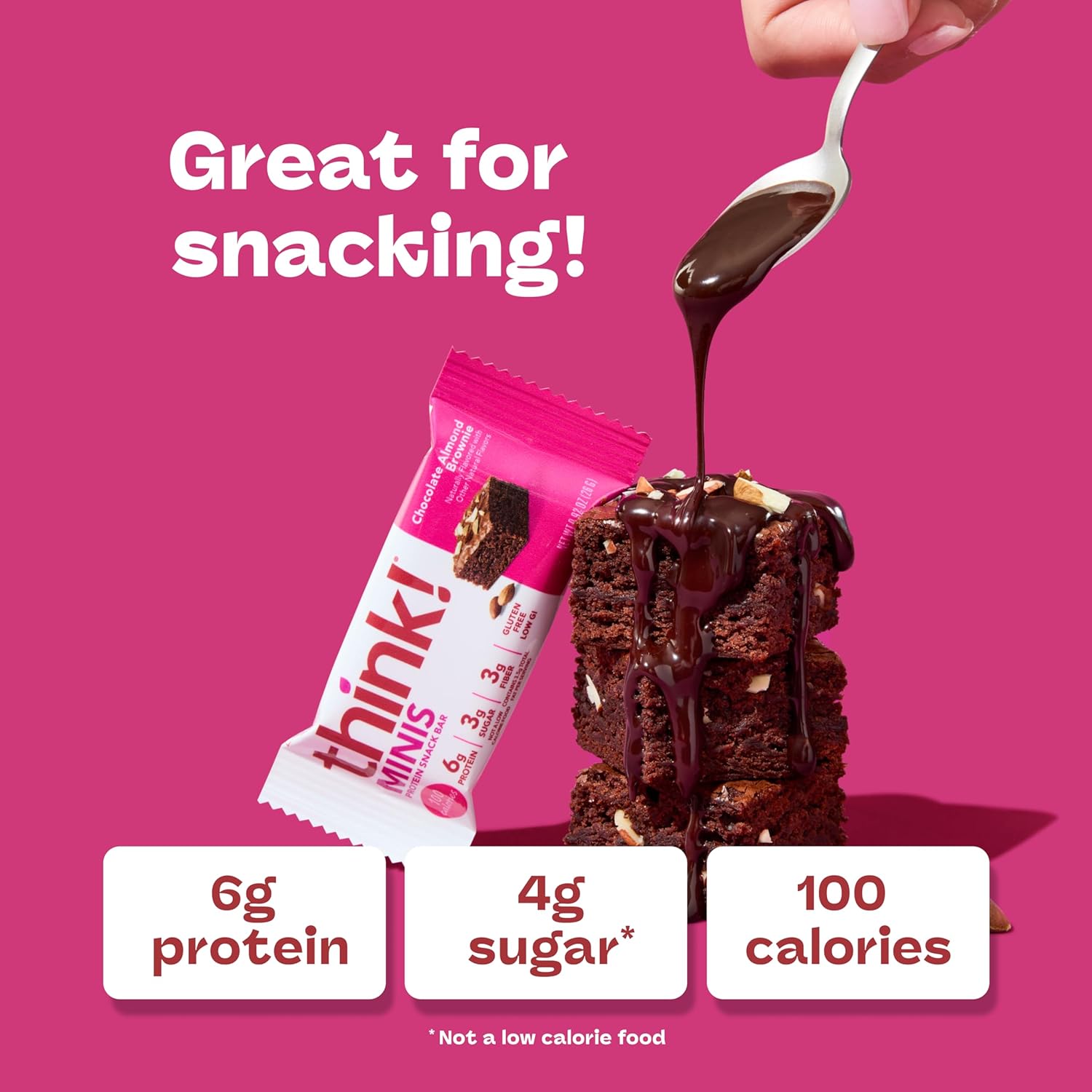 think! Minis, Chocolate Almond Brownie, 15 Count