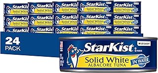 StarKist Solid White Albacore Tuna in Water, 5 oz (24 Pack) Canned Tuna ...