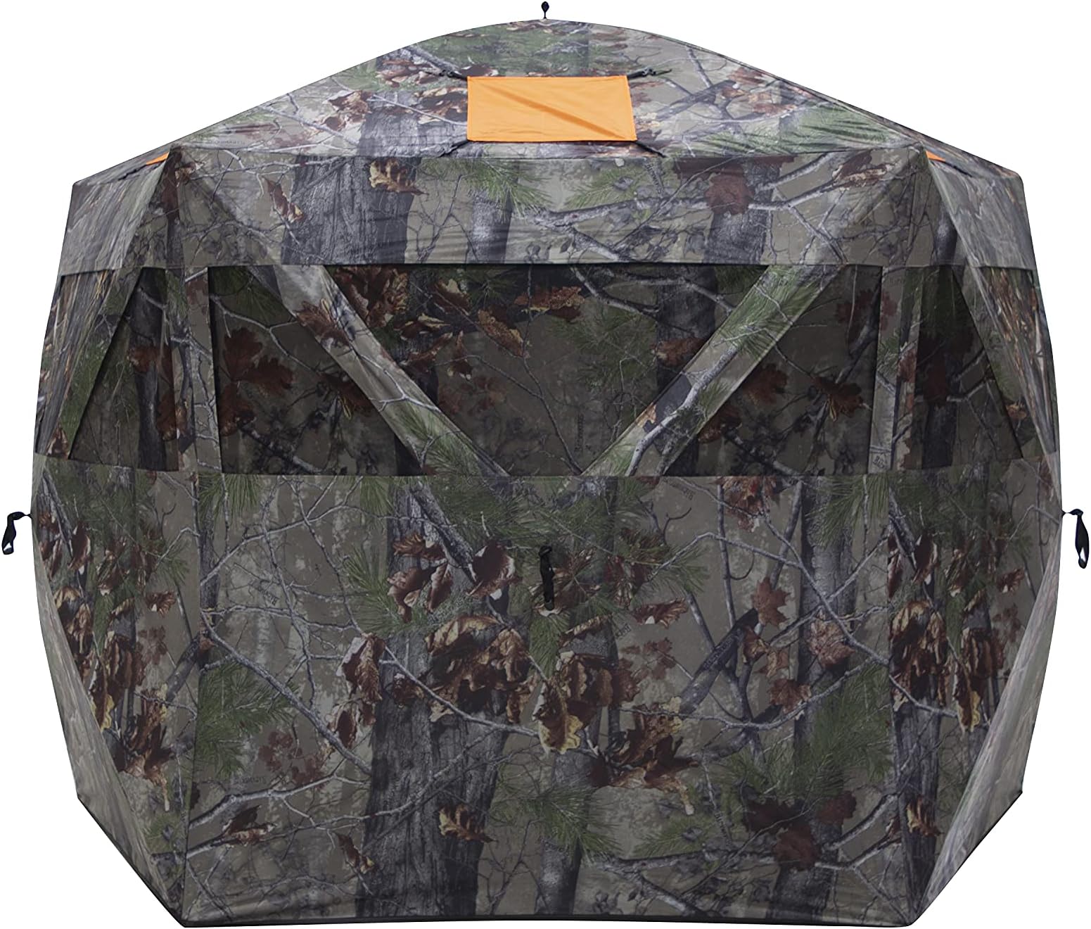 Feather Five, Portable Hunting Blind, Huge Interior, Lightweight, 4-Person, Bloodtrail® Backwoods, 72” x 84” x 84”, FF500BW