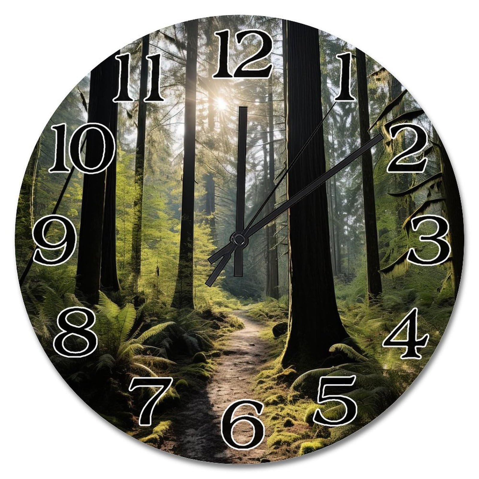 Horloge murale 38 cm silencieuse à piles pour le sommeil de la chambre
