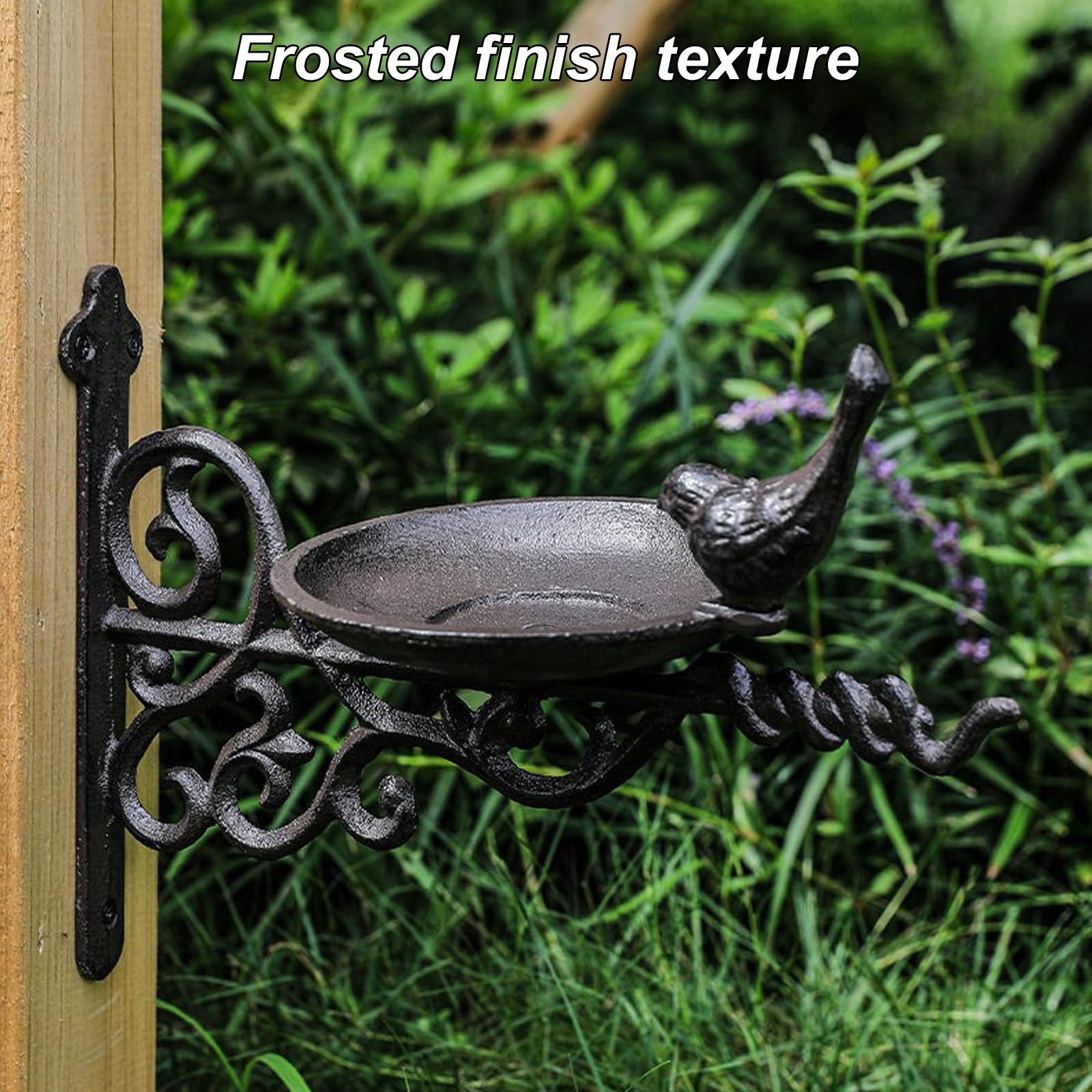 Comedero Metálico para Pájaros, Comedero Pajaros Exterior, Estilo Retro, Resistente al Viento y la Lluvia, Ideal para Patios y Jardines(A)