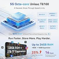 Vista 2 de Blackview Shark 6 teléfonos Android desbloqueados 5G (2025), teléfono celular Android 15 desbloqueado, pantalla de 6.88 pulgadas 120Hz, 24 GB+128