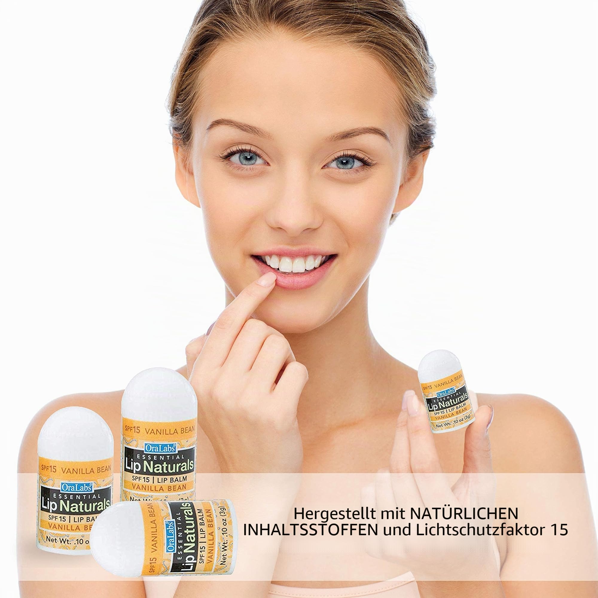Essential Lip Naturals | Mini Lip Balm - 12 Count [SPF-15] (Vanilla Bean)