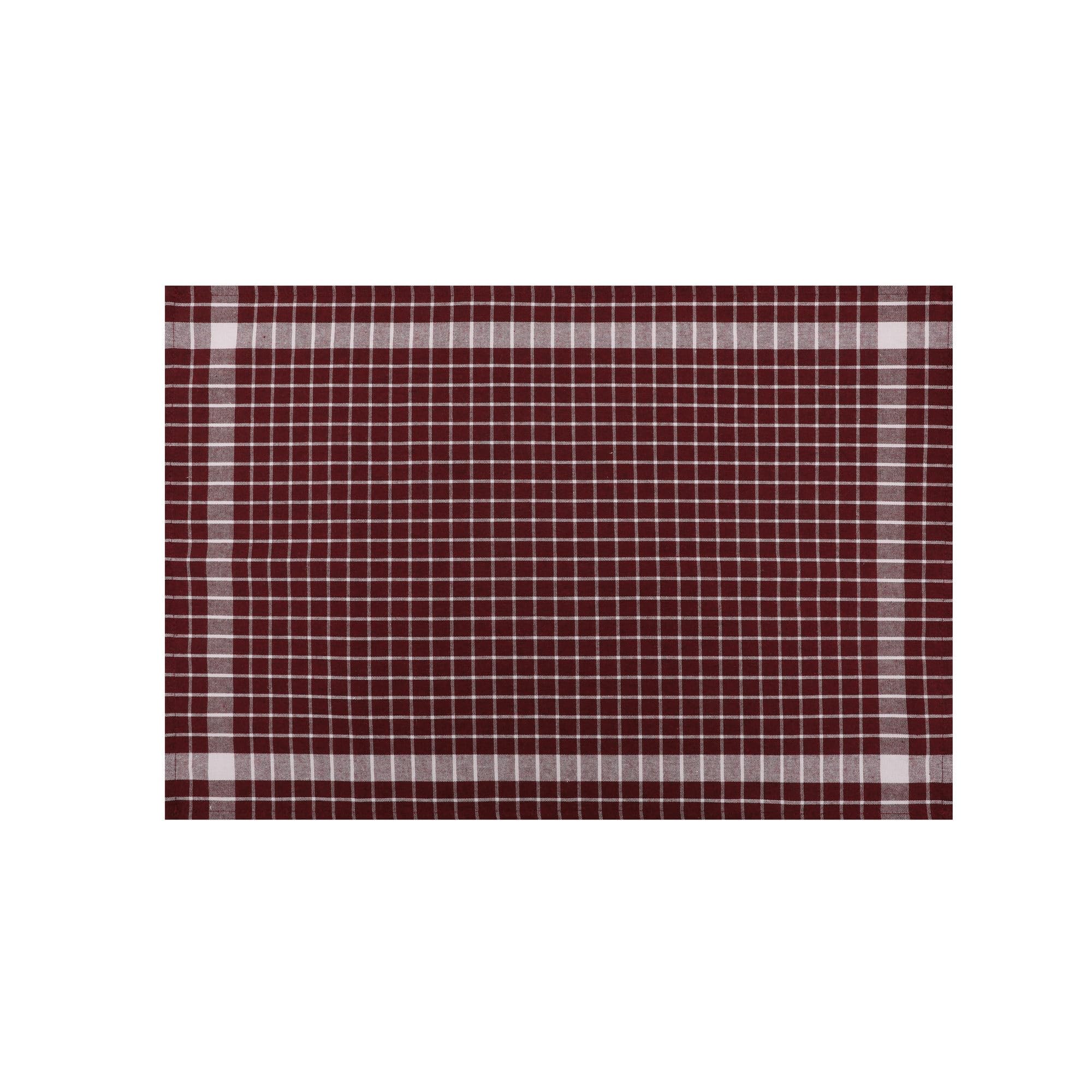 WELL HOME MOBILIARIO & DECORACIÓN Tea Towel Set (10 Pieces) Maroon and White, 45x67 - Image 3