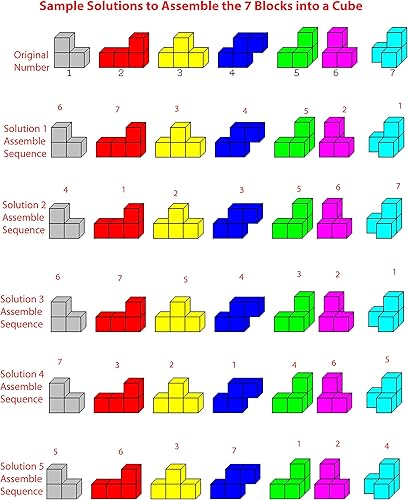 Miniatura 2 de TOWO - Rompecabezas de madera grande de Soma – Rompecabezas de rompecabezas de lógica IQ para niños y adultos – Conjuntos de regalo para hombre,