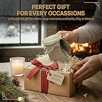 Vista 6 de Clay in Motion - Taza calentadora de manos para diestros, diseño Desert Sand