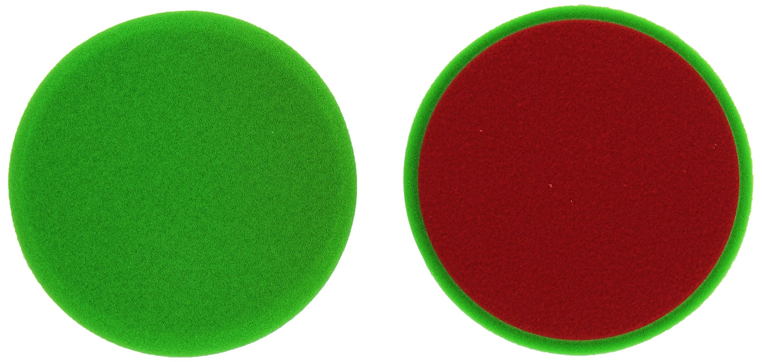 ALCLEAR 5513515G Flat Pads, Car Polishing Sponges, Diameter: 135 x 15 mm, Green, Set of 2, Polishing Pad Polishing Pad for Polishing Machine