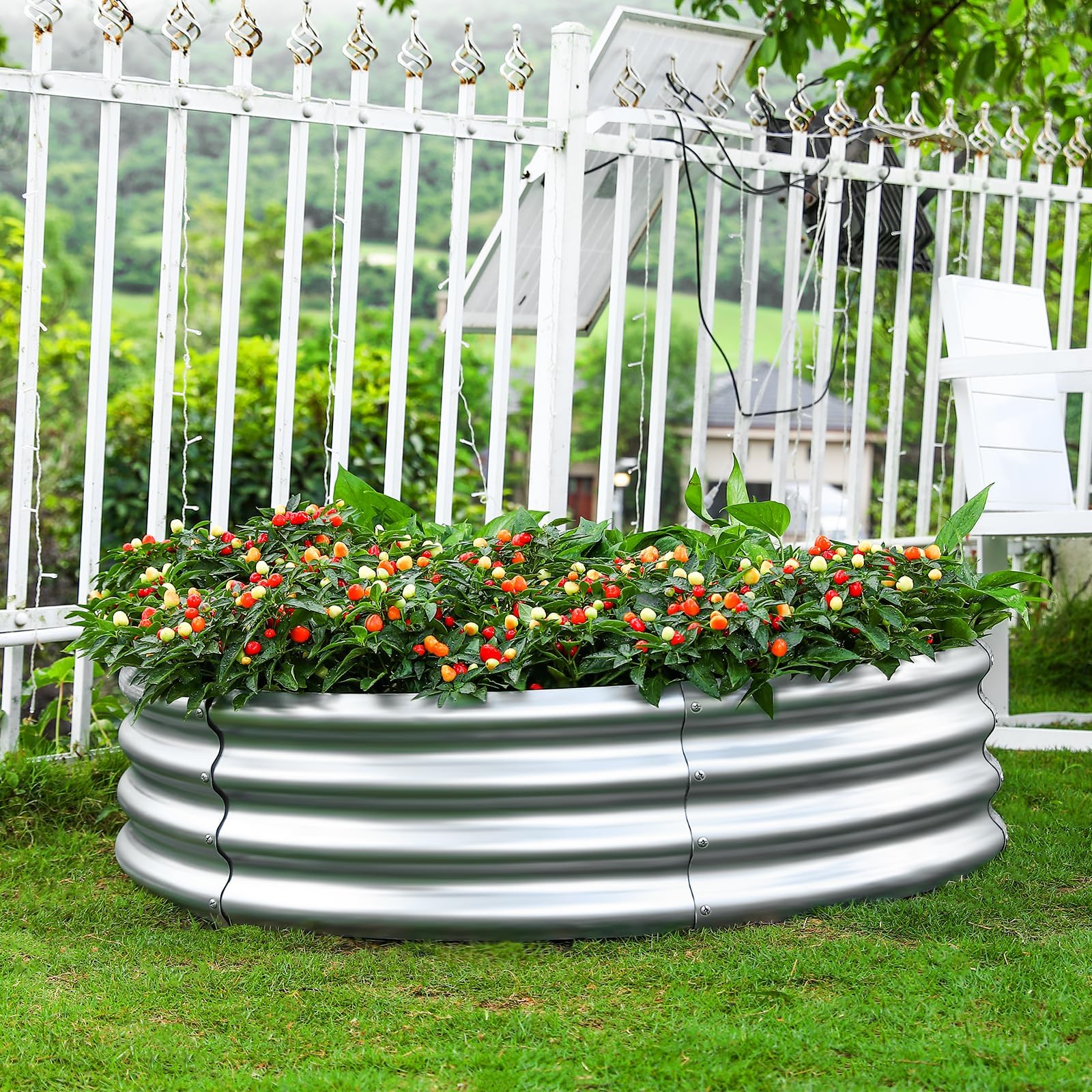 Amazon.com: Land Guard Galvanized Raised Garden Bed 2Pcs, Planter