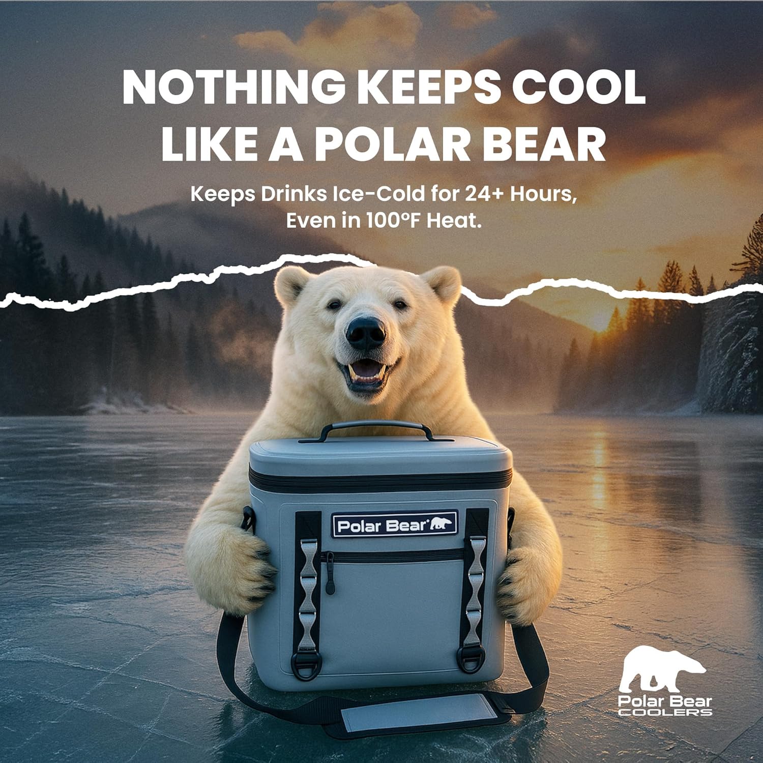 Polar Bear Coolers - Soft Topper Cooler Bag - Insulated Leak Proof Thermal Bag for Travel, Beach, or Camping - Heavy Duty & Portable - Made Waterproof - Keeps Ice up to 48 hrs - Image 5