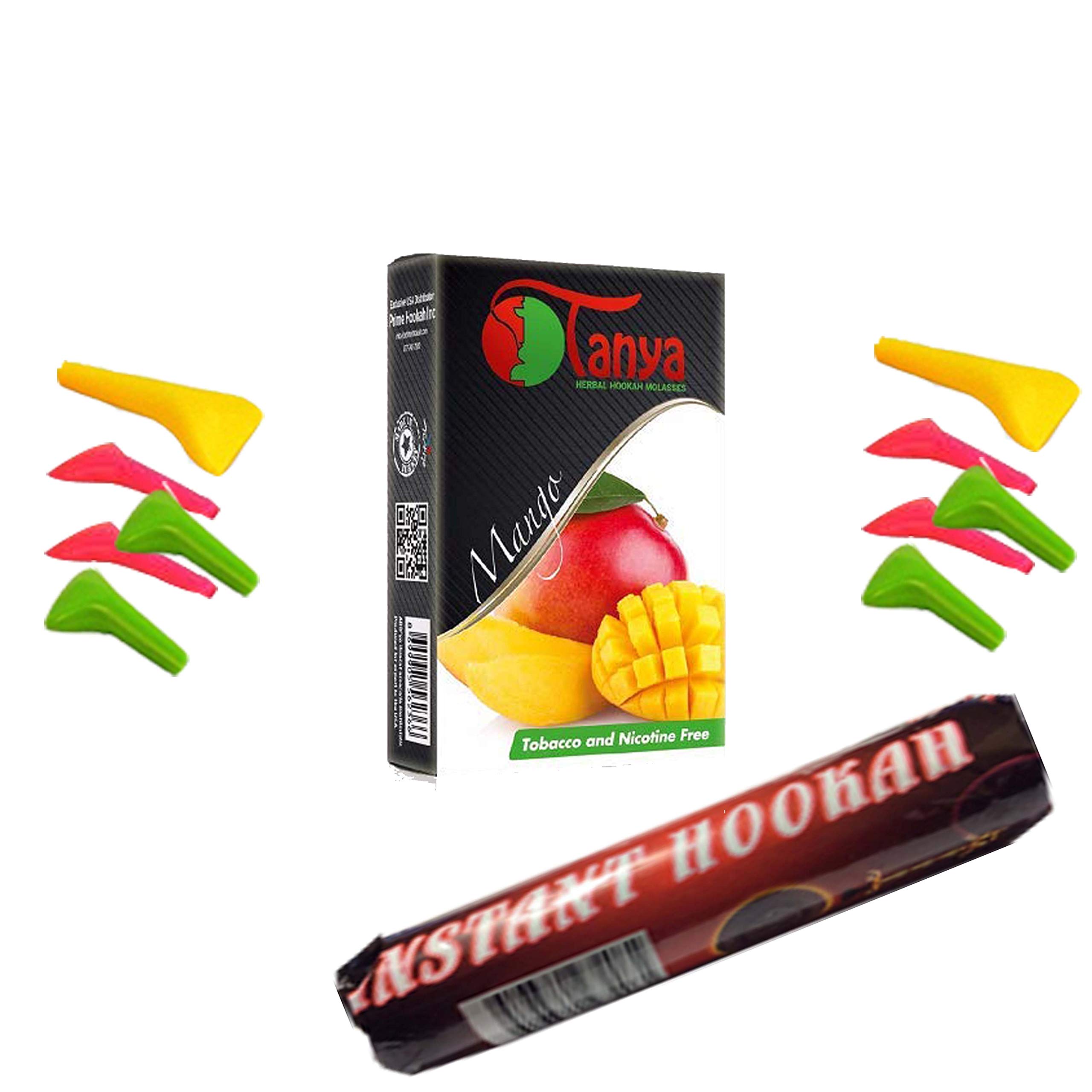 1 Hookah Flavor from Natural Flavor Comes with 5 Instant Charcoal 5 Mouth Tips 50g Flavor Mango Flavor