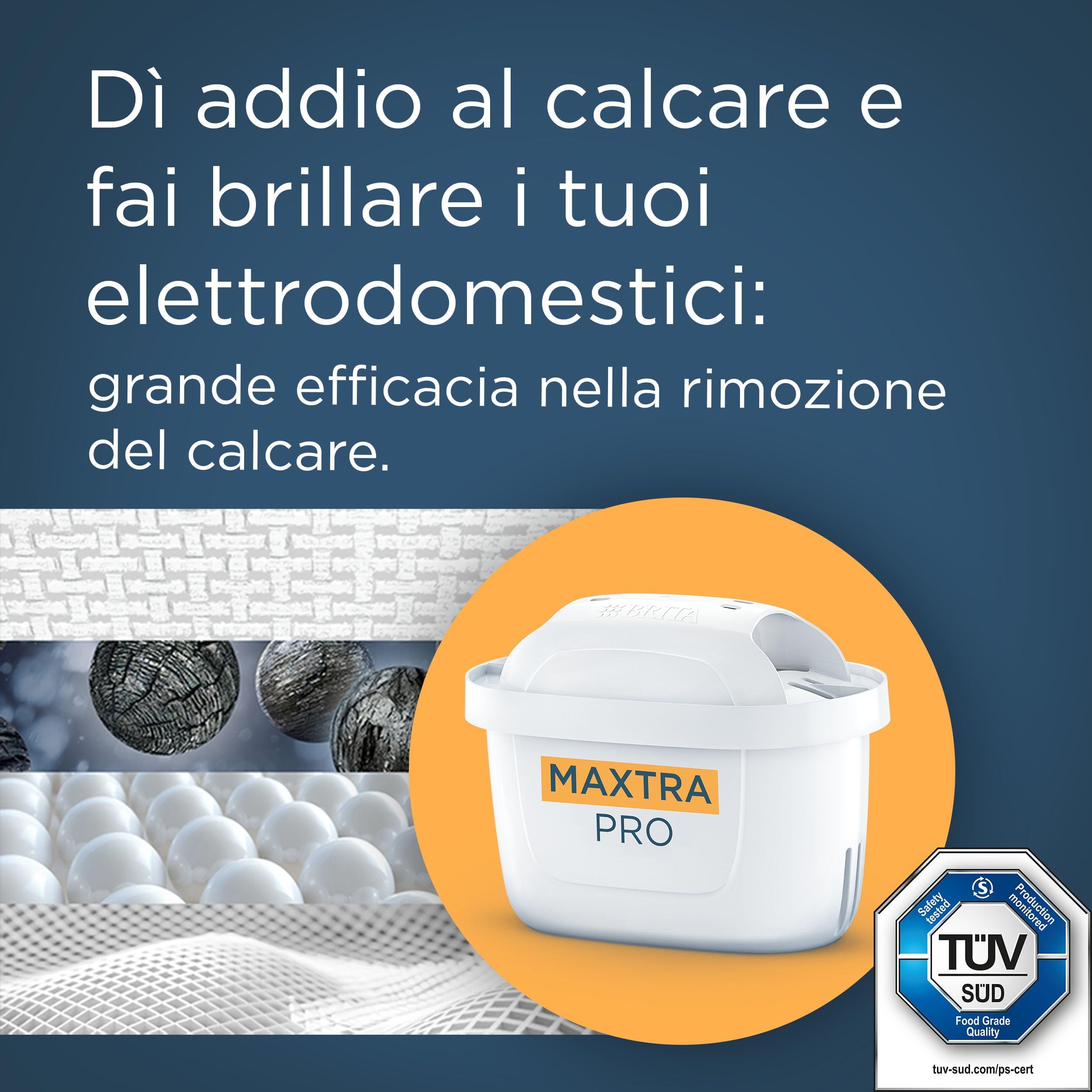 BRITA Filtro acqua rubinetto MAXTRA PRO Limescale Expert confezione da 4 filtri - Riduzione del calcare extra e ideale per bevande calde, filtro originale compatibile con caraffa acqua filtrante