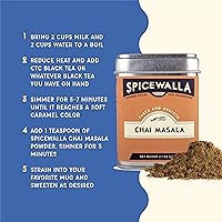 Vista 5 de Spicewalla Masala Chai Spice 2.1 oz Té, Latte, Café, Especias en polvo sin azúcar