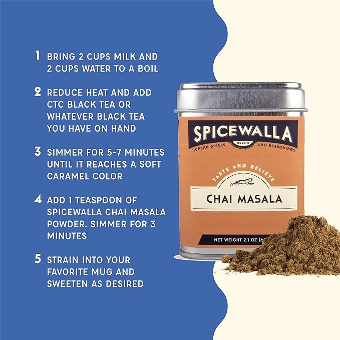 Té Masala Chai Especias 2.1 oz Mezcla en Polvo miniatura 5