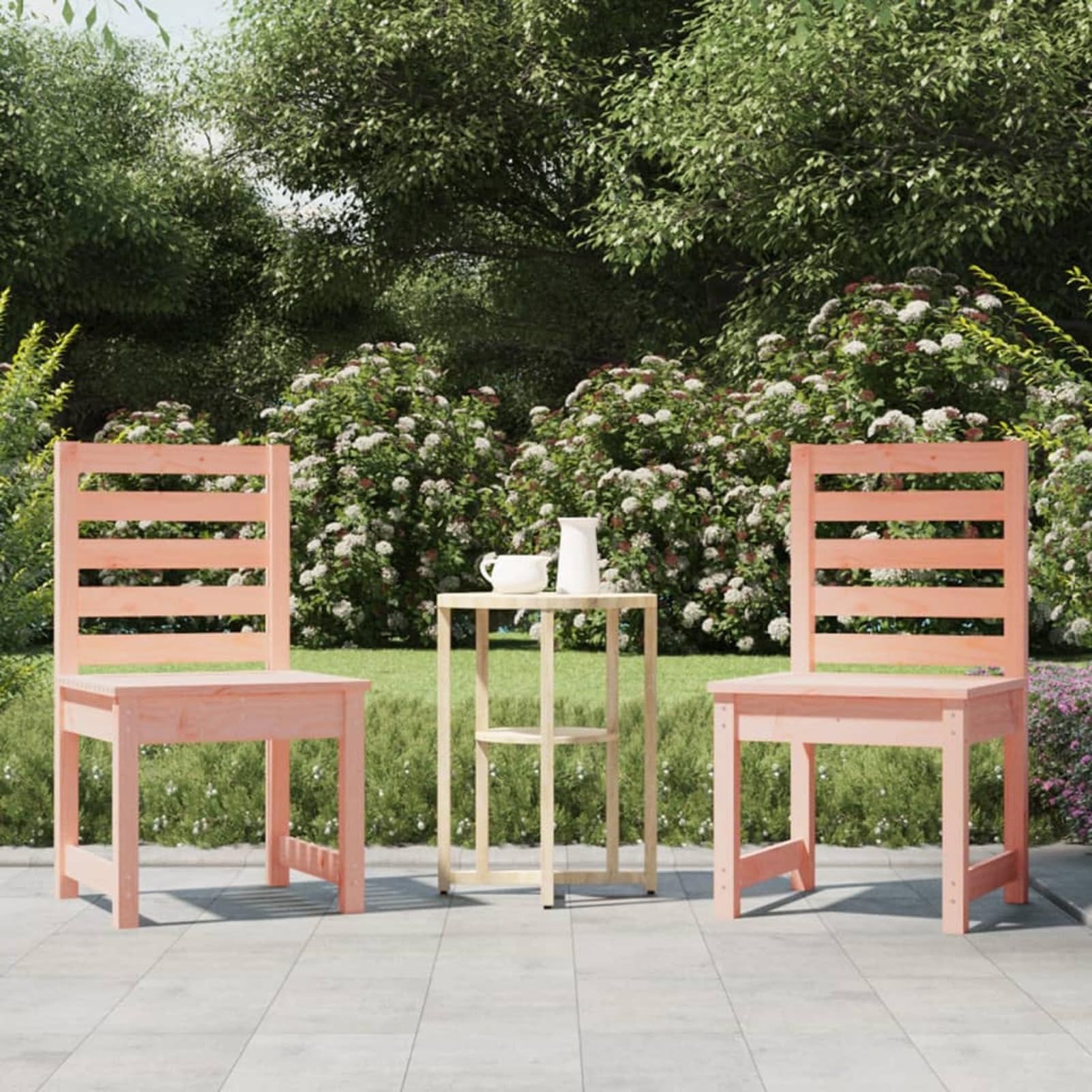 Chaises de Jardin Bois Douglas 40,5x48x91,5 cm | Créez un Coin Repas Convivial sur Votre Balcon